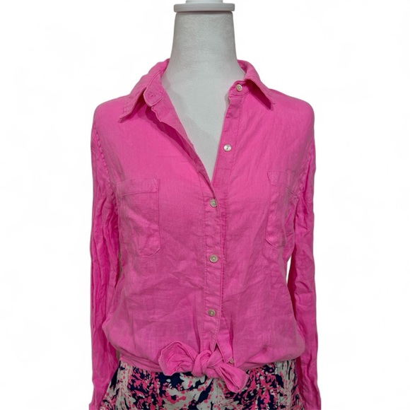 Lilly Pulitzer OUTFIT- Button-Down Shirt & Shorts – Size S Top / 4 Bottom - Picture 2 of 7